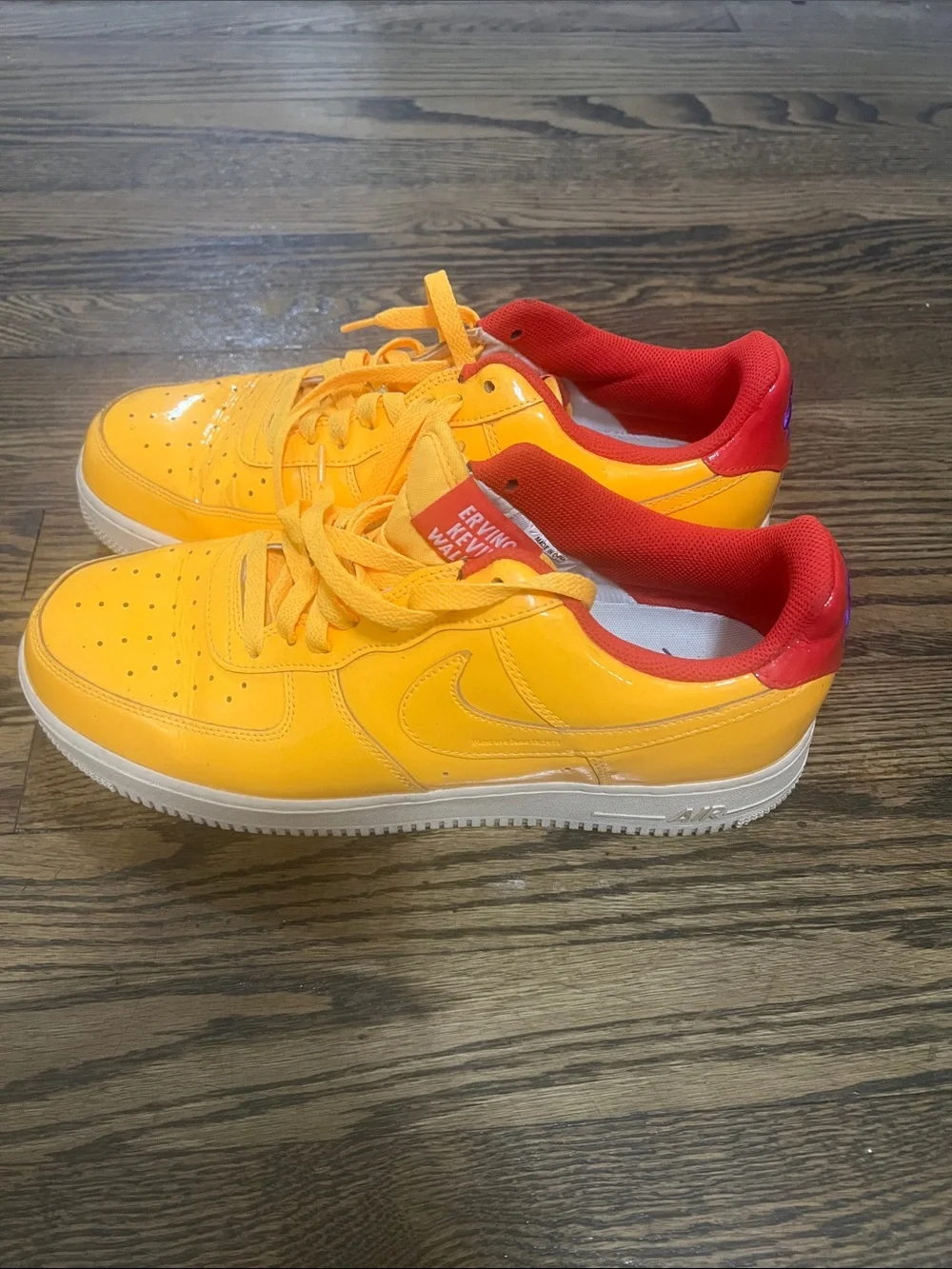 Nike Yellow Sneakers with Red Lining